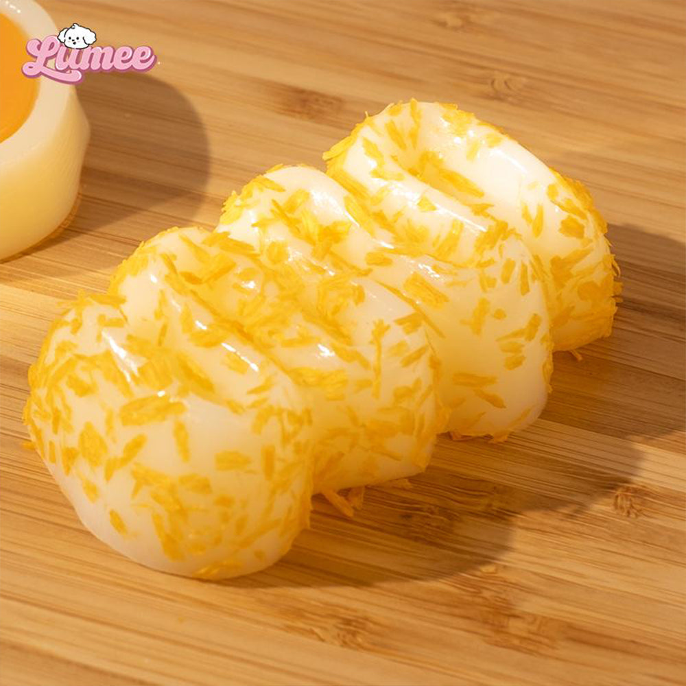 Buy 6 get 1 Free-Foodie Squishy Set | Ultra-Soft Squishies-Yogurt Pudding, Fried Mozzarella, Cheesy Cat, and More | Fun Stress Relievers-Great Gift