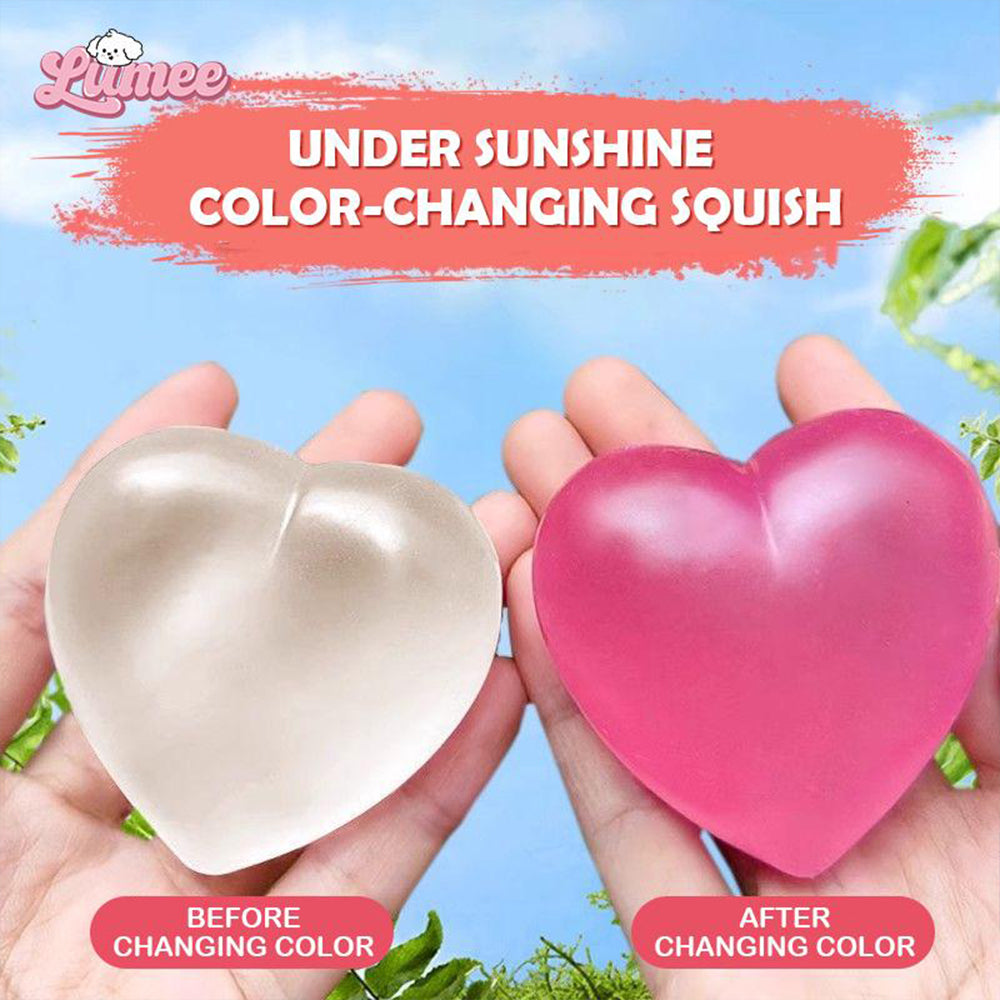 Squishy Collection: Cheese Block, Color-Changing Heart, And Ice Block | Stress Relief Toys For All Ages | Perfect Gift