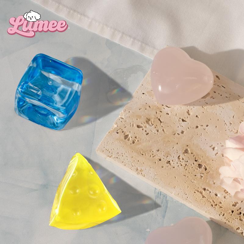 Squishy Collection: Cheese Block, Color-Changing Heart, And Ice Block | Stress Relief Toys For All Ages | Perfect Gift