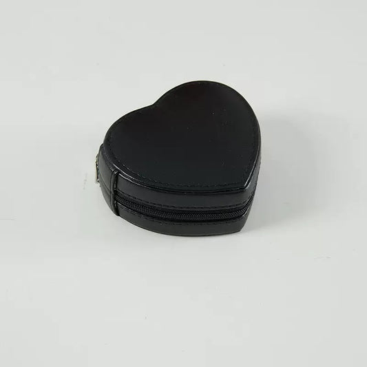 Plain Mini Heart Traveling Jewelry Box