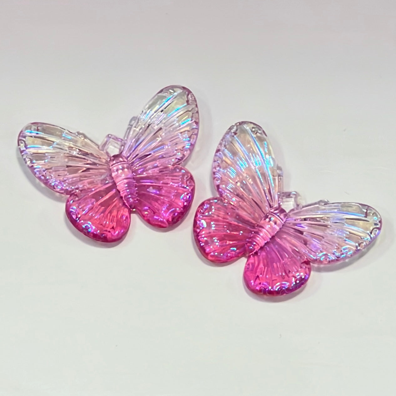 Pink Large Transparent Butterfly